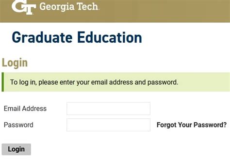 georgia tech application portal login